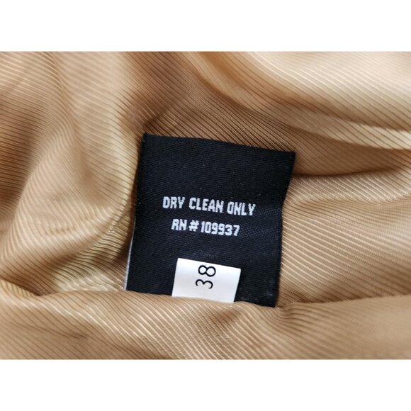 Prague Tan Leather Jacket, Size M, Zip up, Zipper Pockets, Lightweight Spring - Picture 7 of 7